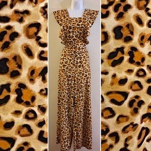 VAMP Leopard Apron Jumpsuit